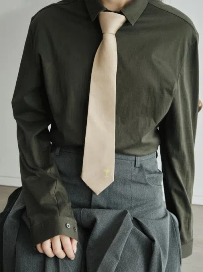 Lost Pattern Nyc Silk Tie In Neutral