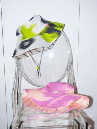 Lost Pattern Nyc Frida X Lost Pattern "frida's Dream" Cotton Reversible Sun Hat In Green