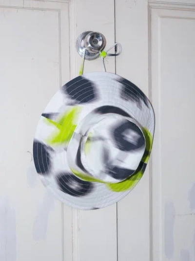 Lost Pattern Nyc Frida X Lost Pattern "frida's Dream" Cotton Reversible Sun Hat In Green