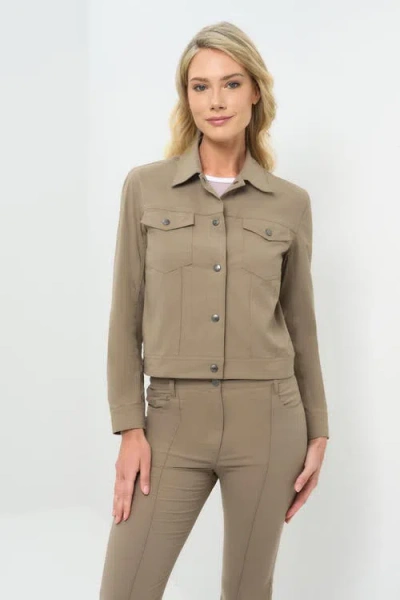 Anatomie Delilah Ultra Light Weight Denim Style Jacket In Brown