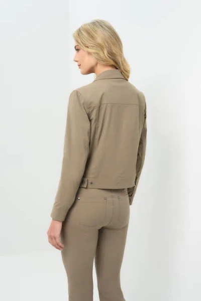 Anatomie Delilah Ultra Light Weight Denim Style Jacket In Brown