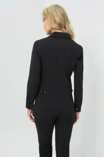 Anatomie Delilah Ultra Light Weight Denim Style Jacket In Black