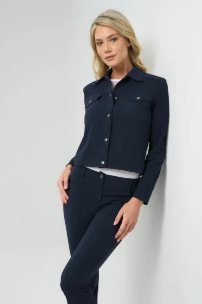 Anatomie Delilah Ultra Light Weight Denim Style Jacket In Blue