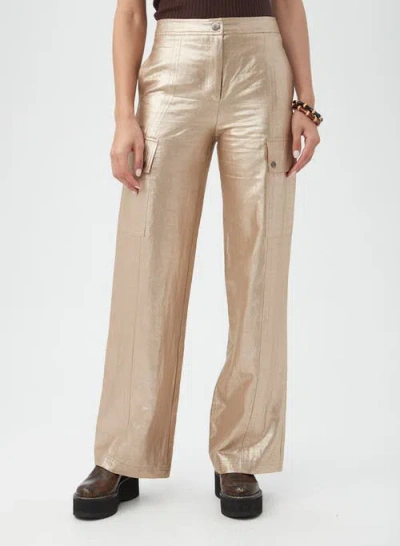 Trina Turk Fatima Metallic Pant In Neutral