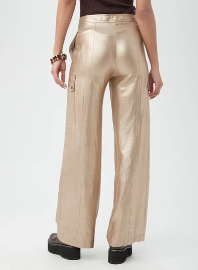 Trina Turk Fatima Metallic Pant In Neutral