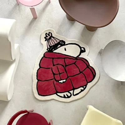 Maison Deux Peanuts Puffer Jacket Rug In Pink