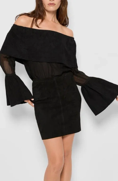 As By Df Ines Suede Top In Black