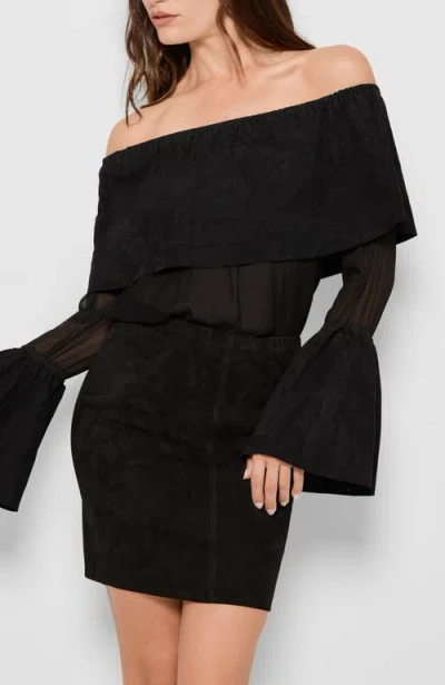 As By Df Ines Suede Top In Black