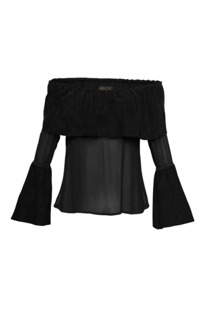As By Df Ines Suede Top In Black