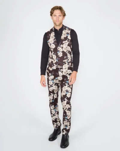 Lords Of Harlech Wilbur Waistcoat Vest In Brown