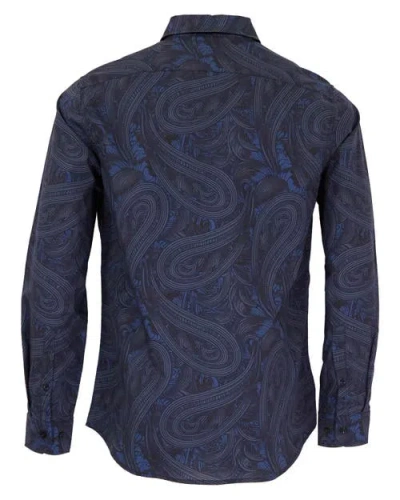 Lords Of Harlech Norman Shirt In Blue