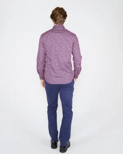 Lords Of Harlech Morris Shirt In Purple