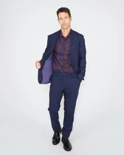 Lords Of Harlech Jaques Wool Blazer In Blue