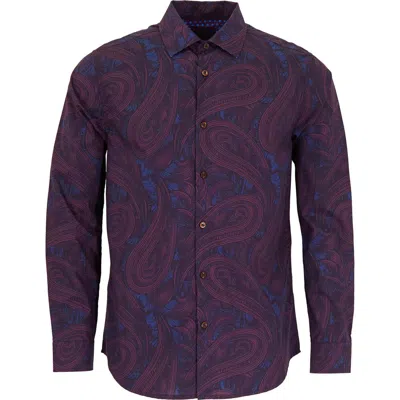 Lords Of Harlech Norman Shirt In Purple