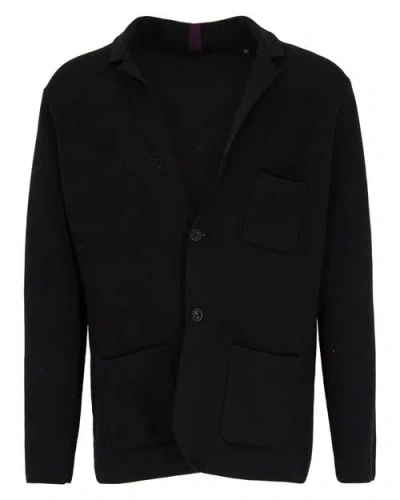 Lords Of Harlech Jacob Sweater Jacket In Black