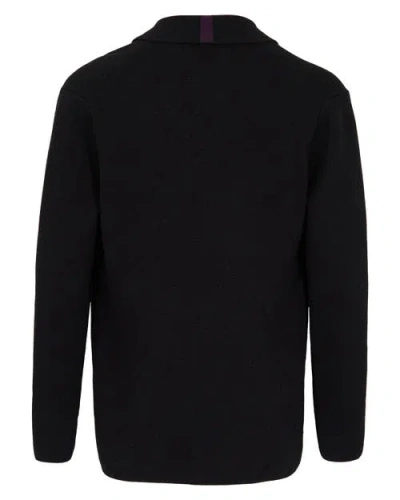 Lords Of Harlech Jacob Sweater Jacket In Black