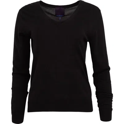 Lords Of Harlech Sasha V-neck Sweater In Black
