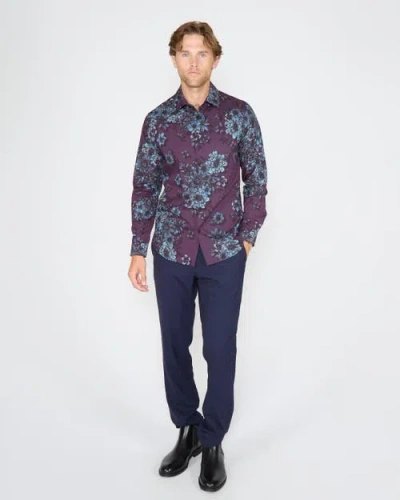 Lords Of Harlech Nicoli Cotton Shirt In Purple