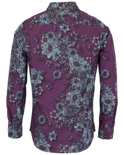 Lords Of Harlech Nicoli Cotton Shirt In Purple