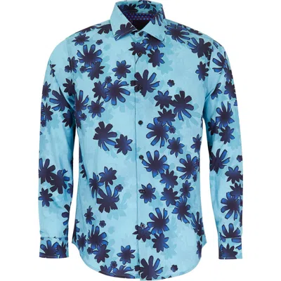 Lords Of Harlech Norman Shirt In Blue
