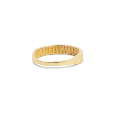 The Lovery Fine Jewelry Gold Ribbed Ring In Gold