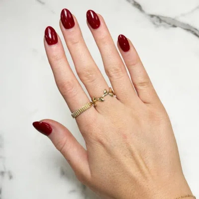 The Lovery Fine Jewelry Gold Ribbed Ring In Gold