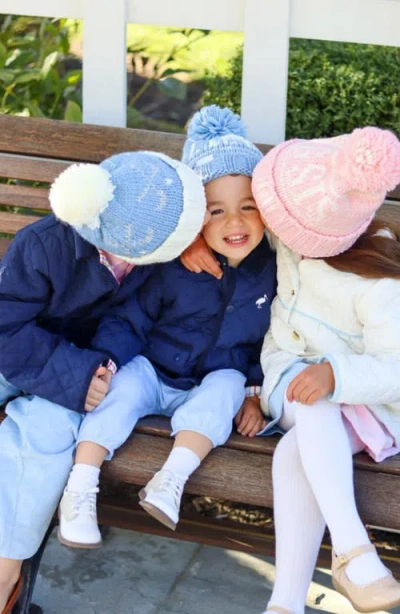 Bits & Bows Golf Clubs Knit Hat/mittens Bundle In Blue