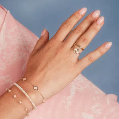 The Lovery Fine Jewelry Square Link Ring In Gold