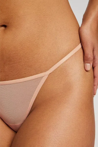 Negative Underwear Sieve String Thong In Neutral