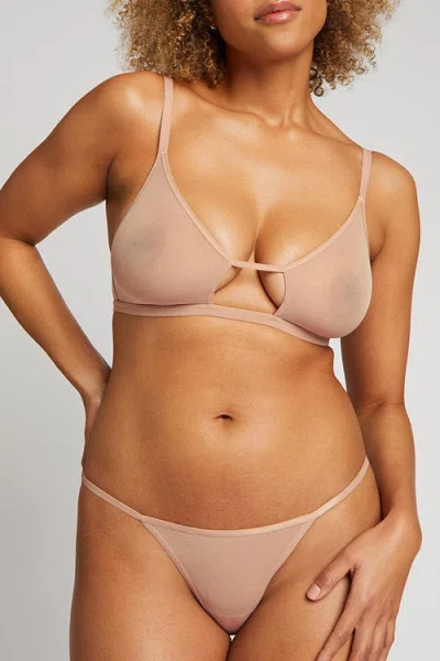 Negative Underwear Sieve String Thong In Neutral