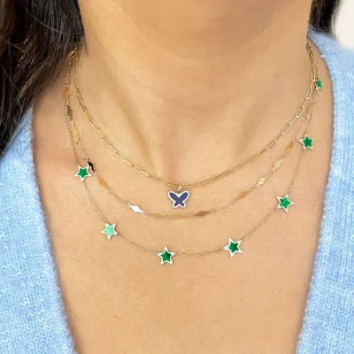 The Lovery Fine Jewelry Malachite Star Station Necklace In Green