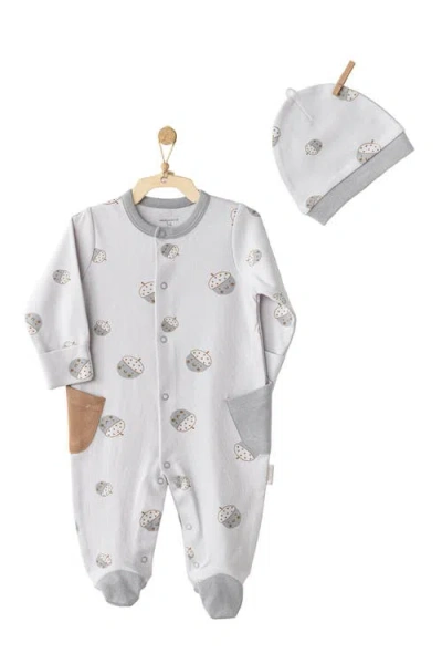 Andy Wawa Cozy Crumbs Romper Set In Gray