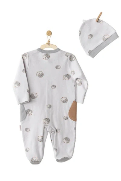 Andy Wawa Cozy Crumbs Romper Set In Gray