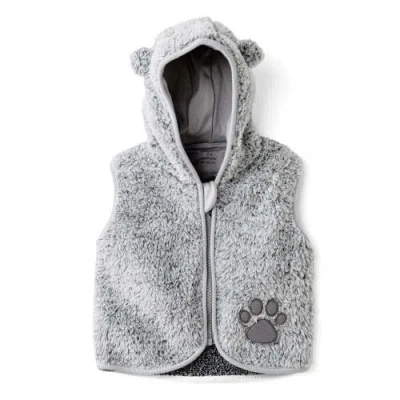 Andy Wawa Bear Hugs Hooded Vest In Gray