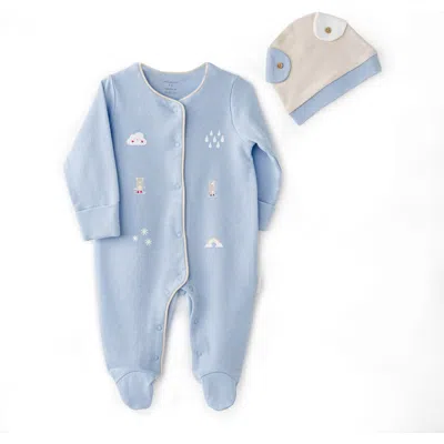 Andy Wawa Cloudy Cuddles Romper Duo In Blue