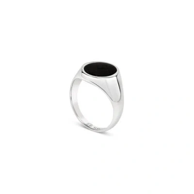 Loupn Black Onyx Signet Ring In Silver