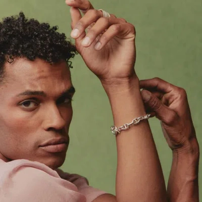 Loupn Bean Chain Bracelet In Silver