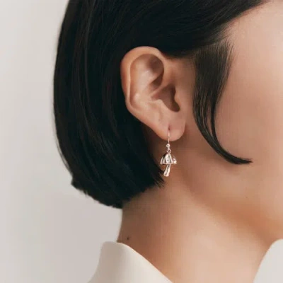 Loupn Choco Mushroom Earrings In Silver
