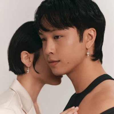 Loupn Choco Mushroom Earrings In Silver