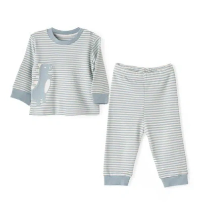 Andy Wawa Stripe Pj Set In Blue