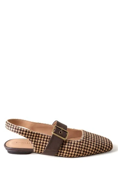 Huma Blanco Farrah Slingback Flat In Brown