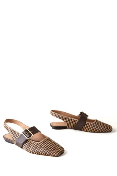 Huma Blanco Farrah Slingback Flat In Brown