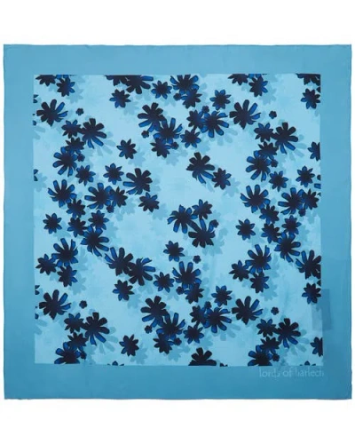 Lords Of Harlech Sofia Silk Scarf In Blue