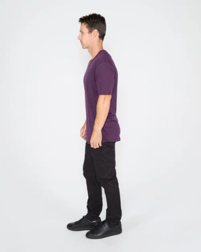 Lords Of Harlech Victor Merino V-neck Shirt In Purple