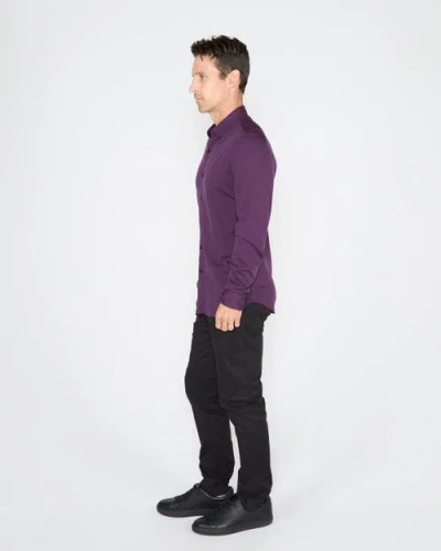 Lords Of Harlech Shawn Merino Shirt In Purple