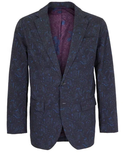 Lords Of Harlech Hadrian Blazer In Blue