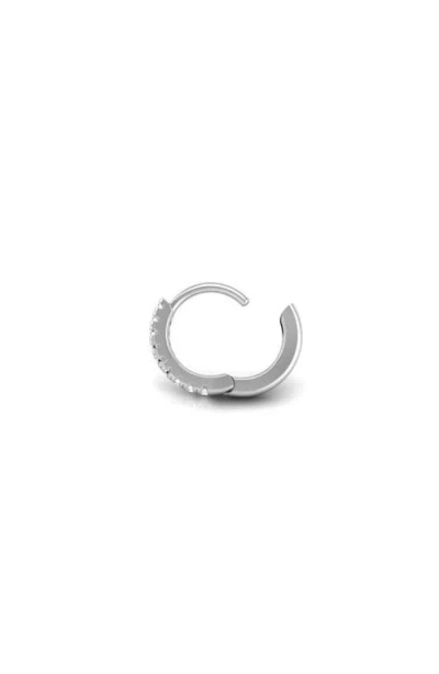 Seed2stone Pavé-all-day Single Hoop In Silver