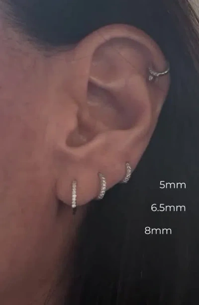 Seed2stone Pavé-all-day Single Hoop In Silver