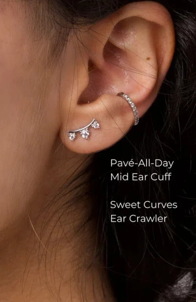 Seed2stone Sweet Curves Ear Crawlers In Silver