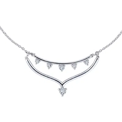 Seed2stone Va-va V Necklace In Silver